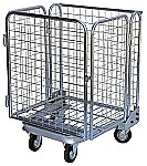 Folding Steel Wire Cage Cart - 4 Sides thumb