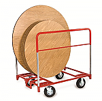 Round Table Cart with Pneumatic Wheels thumb