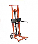 Four Wheel Hydraulic Stacker Lift Truck-Fork Style thumb